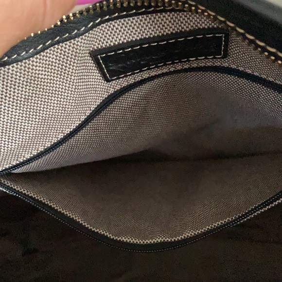 DOONEY & BOURKE CHECKERED CANVAS VACCHETTA LEATHER SATCHEL PURSE TOTE BAG - Picture 9 of 9